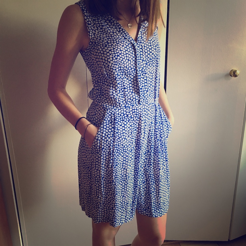 French brand Kookai blue and white romper